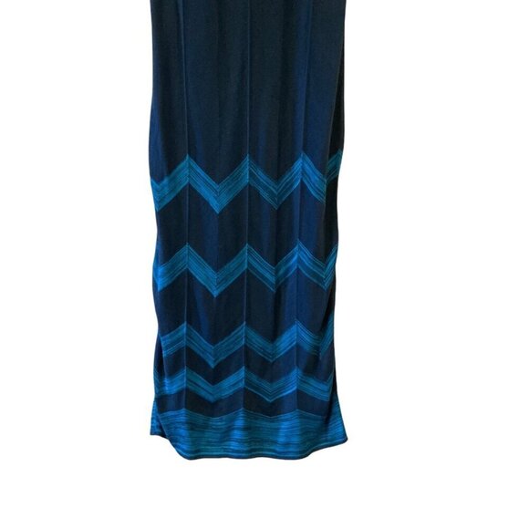 Missoni For Target 2011 Womens Maxi Dress Size Medium Blue Chevron Knit V Neck - Picture 3 of 7